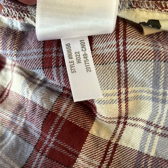 NWT Madewell Plaid Tiered Puff Sleeve Midi Dress in Dusk Peri Plaid - XXS XS - Picture 15 of 16